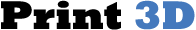 Image of Print 3D's logo in black